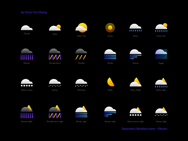 Geometric Weather Ic...