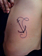 pretty anchor tattoo, i'd put a G in the back ground with a lace feature outlined in white! :)
爪儿网 | ZHUAER.COM