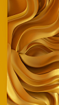 金色绸缎织物3D渲染高清背景图片素材