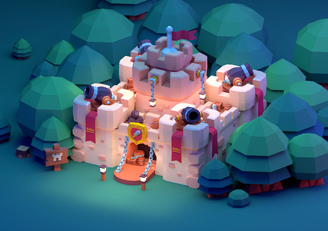 Low Poly Castle, Pau...