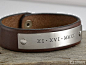 Personalized Leather Bracelet Mens Bracelets by MavenMetalsInc, $42.00: 