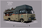 KAZ "Kolkhida" racing transporter, Andrey Tkachenko : illustratiom poster