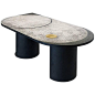 Mosaic Geometric Brass Table, Rooms For Sale