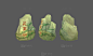 花果山石头，雕刻，刻字石头，人文景观石 - 山石模型 蛮蜗网