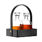 Buy LSA International Disc Decanter - Set of 2 & Black Beech Tray | Amara : Present your favourite spirits in elegant fashion with this Disc Decanter set from LSA International. Featuring two decanters, each has been crafted from stunning mouth blown 