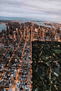 空中 直升机 中央公园 纽约 纽约市 城市 风景摄影图片图片壁纸