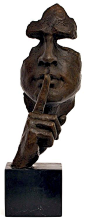 Stillness Speaks Hommage to Dalì Great Bronze Sculpture/ Mask