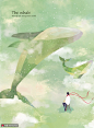 飞羽鲸鱼 梦境美妙 许愿精灵 鲸鱼插图插画设计 JY00017图片萌宠动物素材下载-优图网-UPPSD