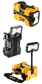 094800-0000-110 (Black) & 094800-0000-245 (Yellow) – Pelican™ 9480 Remote Area Lighting System. Maintenance-free LED • 4000 lumens • Extends up to 23.75" high • Up to 28 hrs. of burn time • 340° deployable mast • Hot swappable battery with 12v po