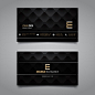 Luxury corporate card, dark color Free Vector