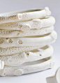katherine wheeler - porcelain coral stone bracelets