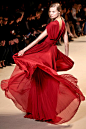 red dress  Elie Saab - Paris Fashion Week FW11: 