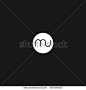 Unique modern creative minimal connected business brands black and white color MU UM M U initial based letter icon logo.