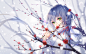 Anime 2000x1250 artwork digital art painting women anime girls winter snow