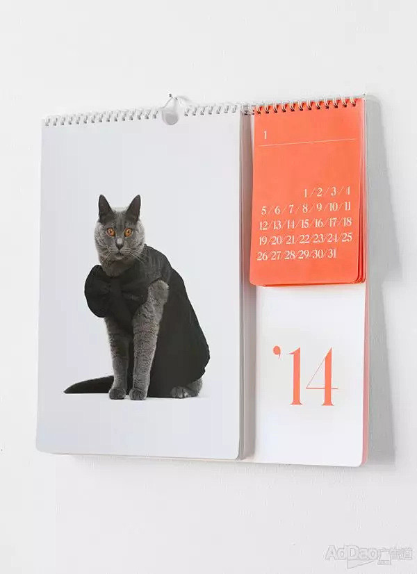 美国2014年竹子猫系列台历设计欣赏