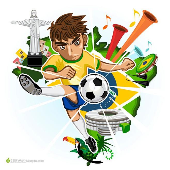 卡通世界杯海报 - 素材公社 tooop...
