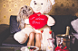 Happy Girl with Teddy Bear: Happy Valentine’s Day! Free Image Download