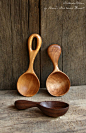 Artisan Coffee Scoop Set Wood Scoops Wooden by OldWorldKitchen  Seriously in love with EVERYTHING in this shop. :D: