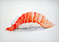 三文鱼寿司 涂鸦 水彩 插画 手绘美食 素材