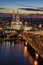 Cologne at dusk, Germany~Villy via 500px