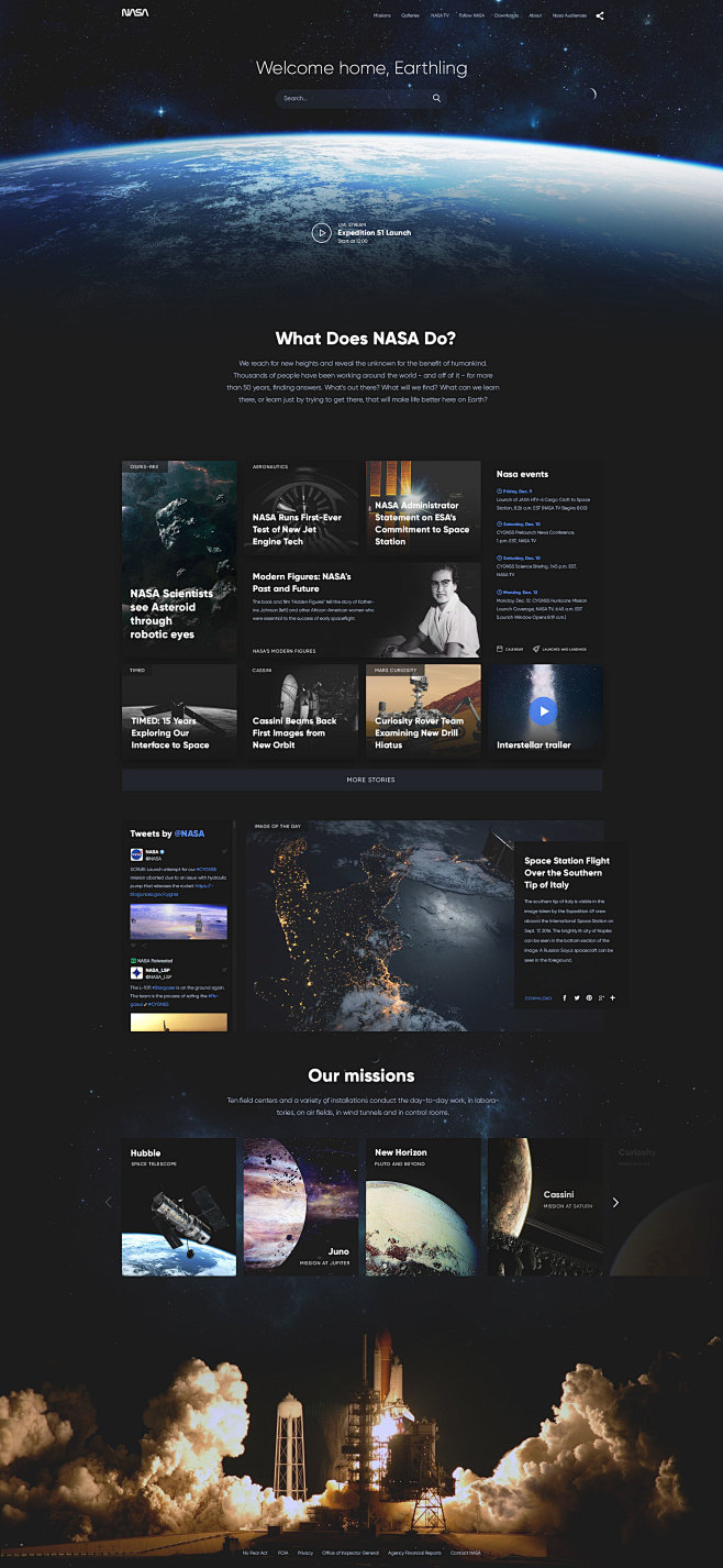 NASA website concept...