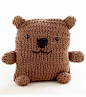 he looks like he gives great hugs :) loom-knit bear