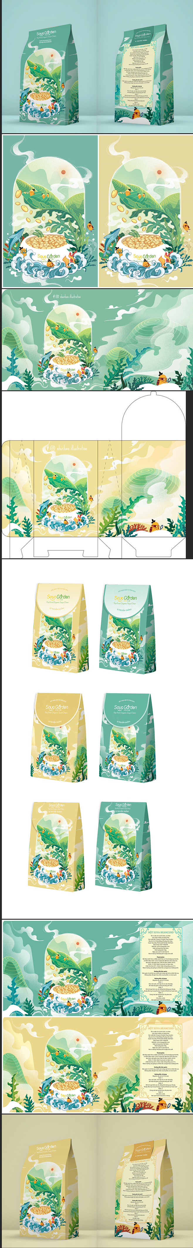 包装豆腐2020酱油插画风格包装设计[7...