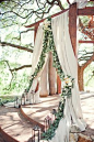 Now that's a ceremony backdrop!  Austin Wedding from The Nichols | Style Me Pretty