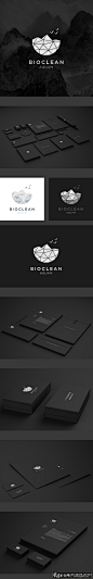 VI品牌设计 创意Vi设计 创意logo设计 黑色时尚名片卡片设计 黑色单页设计 黑色信封设计名片效果图