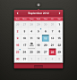 日历UI工具包的iOS PSD |移动应用| Pixeden