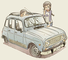 Da蒙子采集到插画车