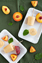 Peach-Lemon Balm-Popsicles