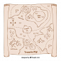 Old treasure map background Free Vector