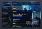 Steam Games UI Design : Steam Game call of duty ghosts user-interface