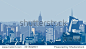 Decorative city skyline background urban buildings grey blue