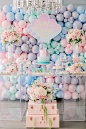 Gorgeous Pastel Mermaid Dessert Table on Pretty My Party #prettymyparty #mermaidparty #mermaidpartyideas #mermaidbirthdayparty #desserttable #mermaidtheme