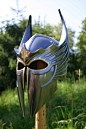 Gryphon knight plate helm with dragon motif by DragonArmoury