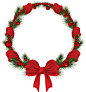 装饰图案挂饰圣诞节圣诞红色花环