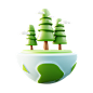 Save Environment 3D Illustration