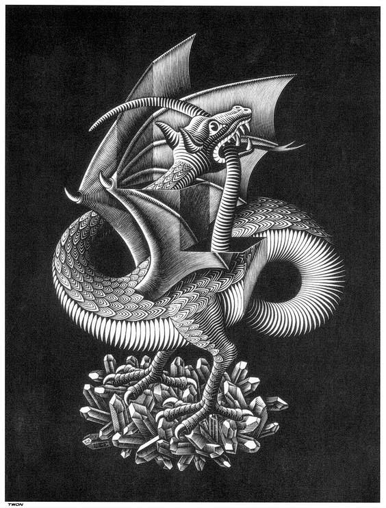 Escher dragon: 
