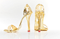 The Borgezie Gold Cleopatra Stiletto 