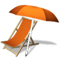 太阳伞沙滩椅图标素材 #采集大赛#