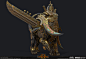 "Necrosphinx": Total War: Warhammer 2 - Tomb Kings DLC.  Game asset., Baj Singh : "Necrosphinx" unit created for Total War: Warhammer 2 DLC. Game asset.