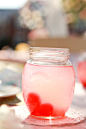 love the pink lemonade with the red heart ice cubes