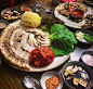 韩国美食“보쌈” 菜包肉，中午看着好有食欲啊