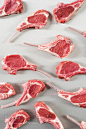 Uncooked lamb chops by coelfen