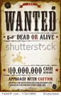 wanted vintage western poster