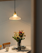 北欧餐厅吧台饭厅餐桌吊灯单头创意艺术玻璃黄铜灯卧室床头小吊灯-tmall.com天猫