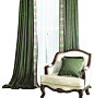 Luxurious Window Curtain - Valerie Dance, 100"X100" modern-curtains