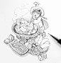 韩国插画师：talbi
水彩食物插画